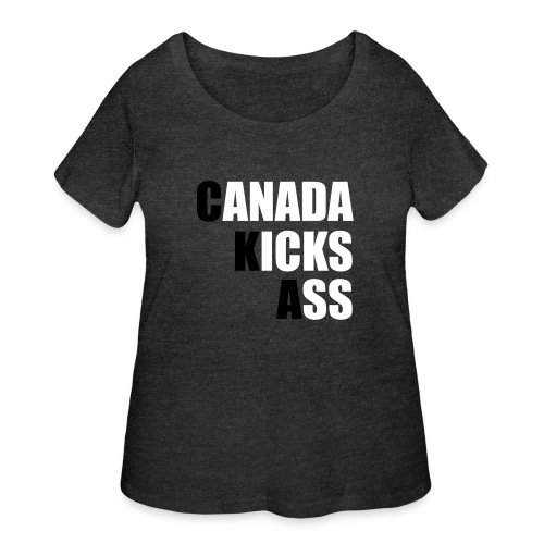 Canada Kicks Ass Vertical - Women's Curvy T-Shirt