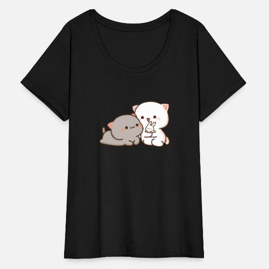 Peach with Goma and Kid - Mochi Peach Cat' Women's Plus Size T