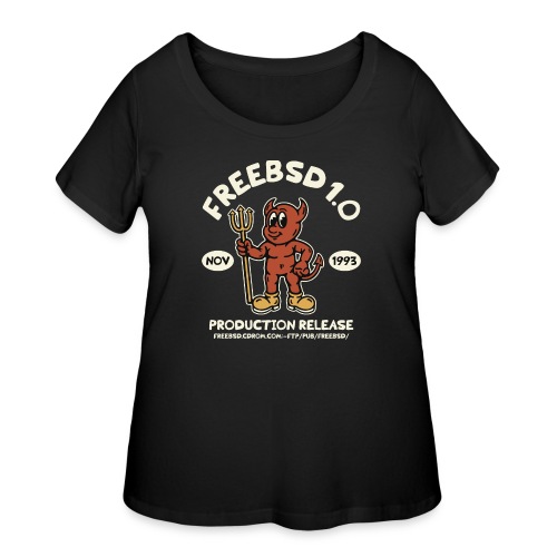 Retro FreeBSD - Women's Curvy T-Shirt