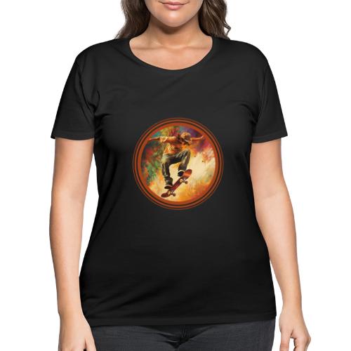 Skateboarding Mode On - Women's Curvy T-Shirt