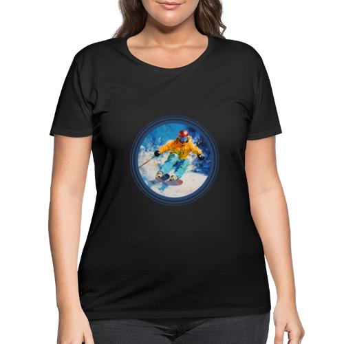 Born for Skiing - Women's Curvy T-Shirt