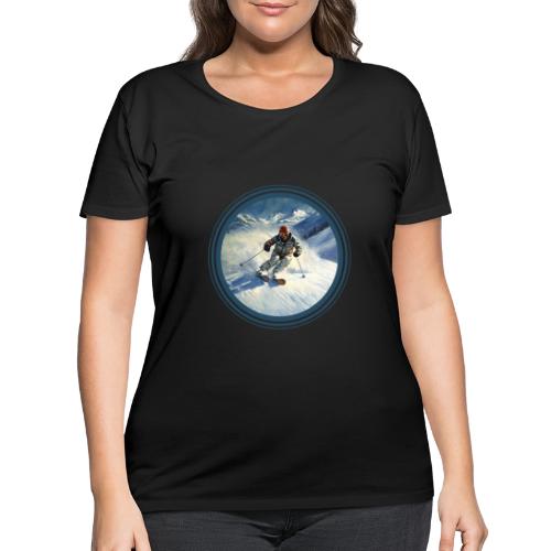 Skiing Power Moves - Women's Curvy T-Shirt