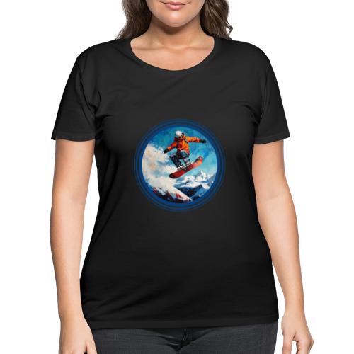 Snowboarding Vibes - Women's Curvy T-Shirt