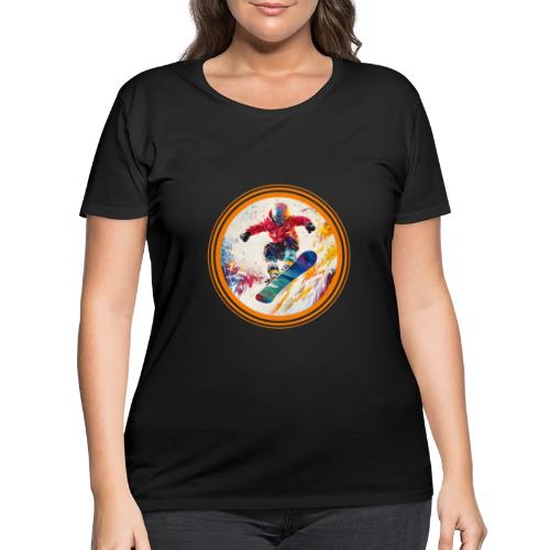 Snowboarding Horizon - Women's Curvy T-Shirt
