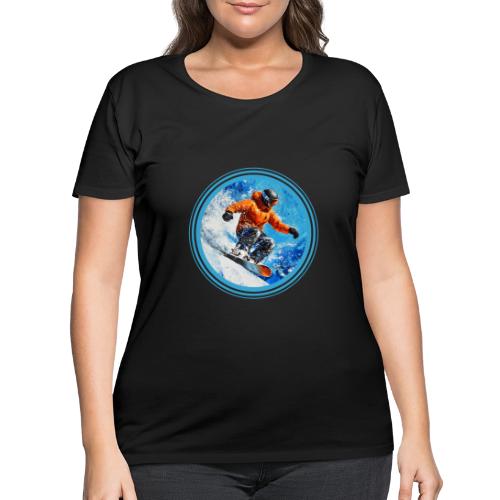 Snowboarding Motion - Women's Curvy T-Shirt