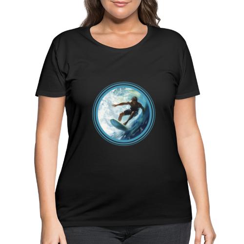 Surfing Freedom - Women's Curvy T-Shirt