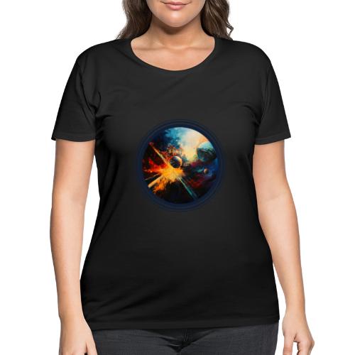 Planets in Turmoil - Women's Curvy T-Shirt