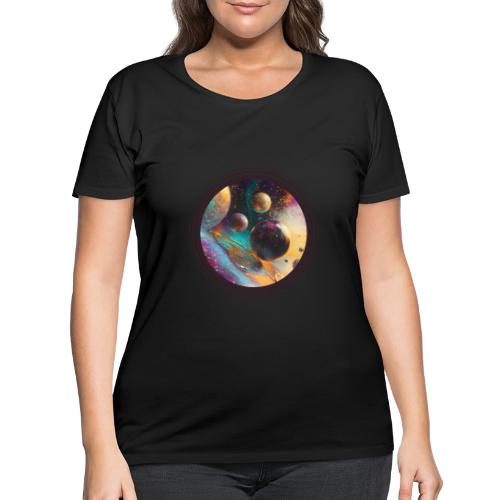 Planets in the Abstract - Women's Curvy T-Shirt