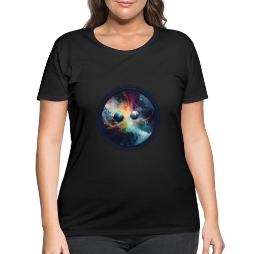 Chaotic Color Planets - Women's Curvy T-Shirt