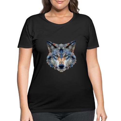 Wolf: Chromatic Wild Gaze - Women's Curvy T-Shirt