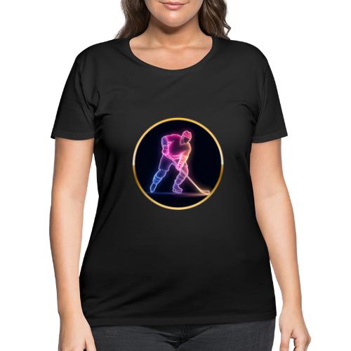 Hockey: Neon Ice Rush - Women's Curvy T-Shirt