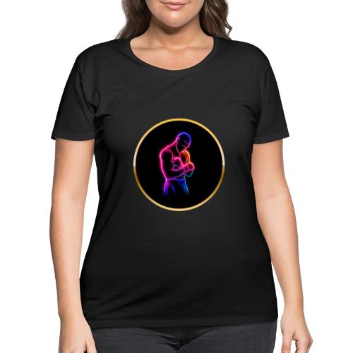 Boxing: Neon Power Guard - Women's Curvy T-Shirt
