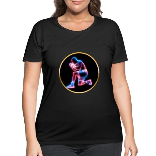 Neon Boxing Focus - Women's Curvy T-Shirt