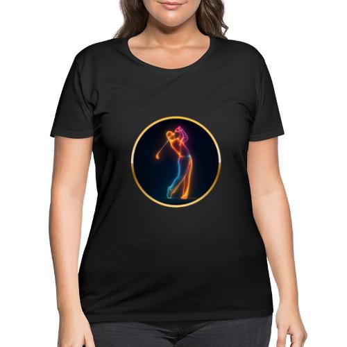Neon Golf Motion - Women's Curvy T-Shirt