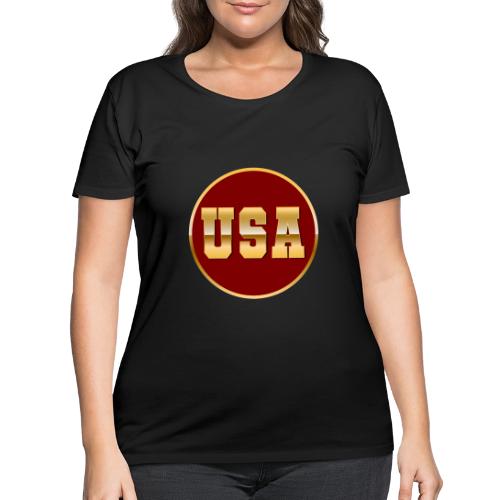 Golden USA Seal - Women's Curvy T-Shirt