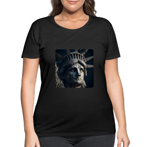 USA: Liberty in Shadows - Women's Curvy T-Shirt