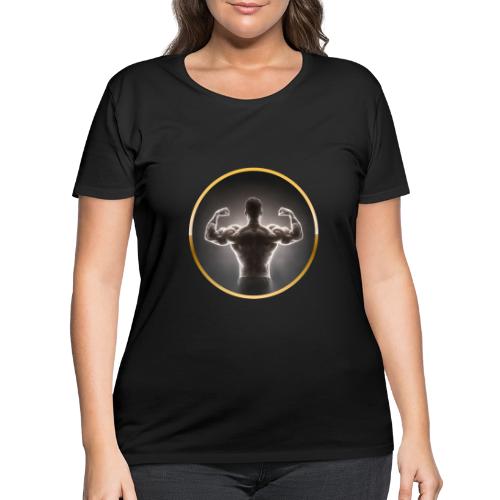 Bodybuilding: Neon Strength Frame - Women's Curvy T-Shirt