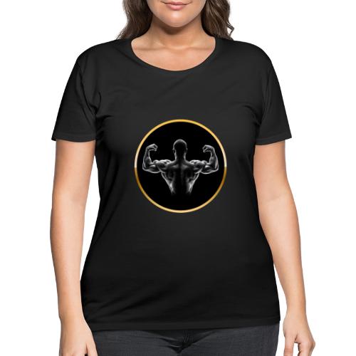 Bodybuilding: Golden Back Power - Women's Curvy T-Shirt