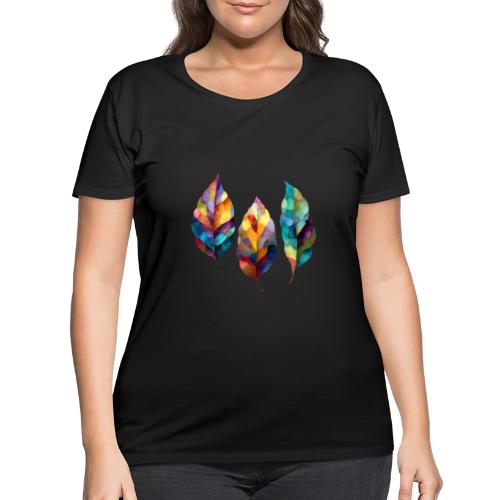 Art: Colorful Leaf Harmony - Women's Curvy T-Shirt