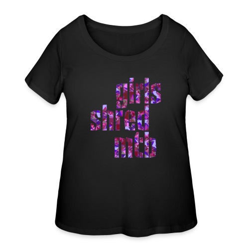 girls shred mtb - Women's Curvy T-Shirt
