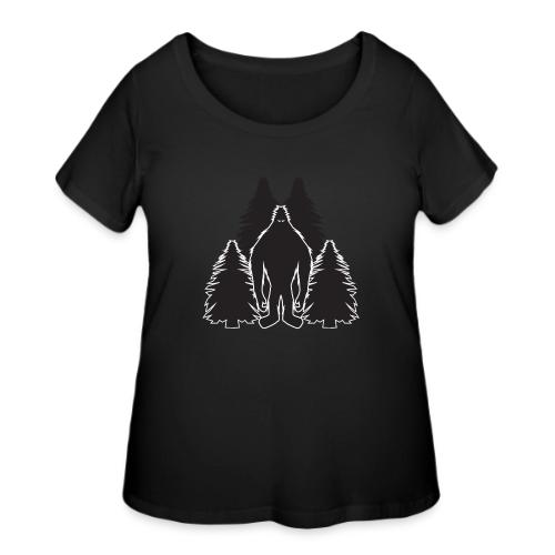 Bigfoot Trees - Women's Curvy T-Shirt