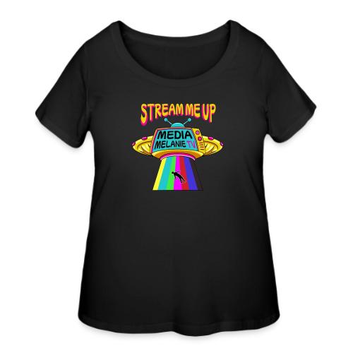 Stream Me Up | Streaming TV UFO - Color - Women's Curvy T-Shirt