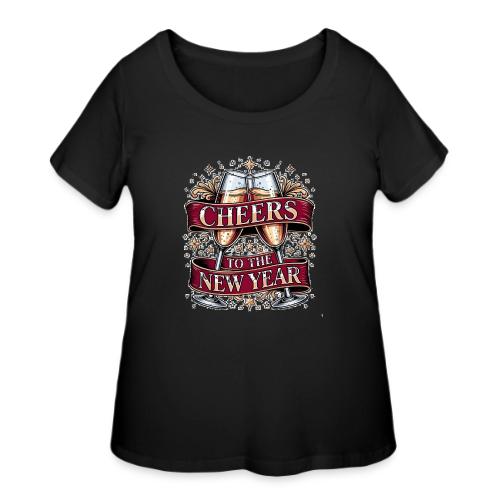 New Year's Champagne T-Shirt - Women's Curvy T-Shirt