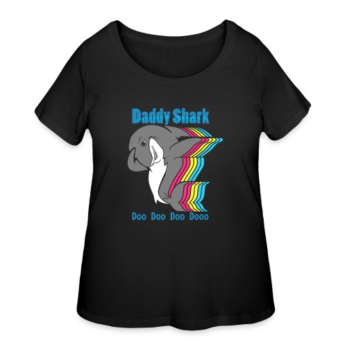 cool dabbing daddy shark for shark week - Women's Curvy T-Shirt