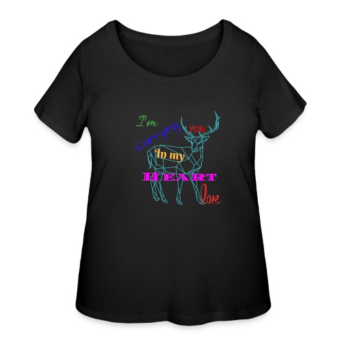 I Love Deer - Women's Curvy T-Shirt