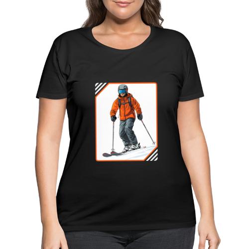 Skiing Thrill Ride - Women's Curvy T-Shirt