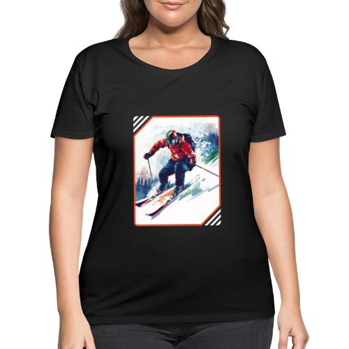 Skiing is Life - Women's Curvy T-Shirt