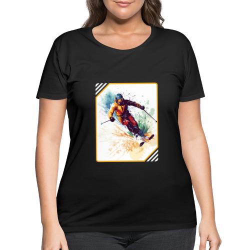 Winter Skiing Escape - Women's Curvy T-Shirt