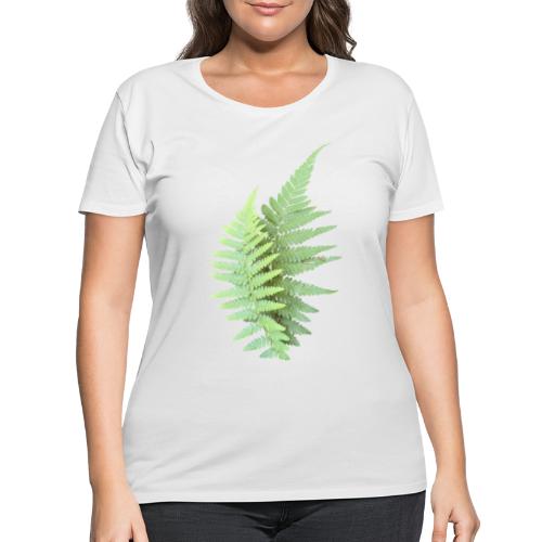 Fern Leaves Green Spring - Women's Curvy T-Shirt