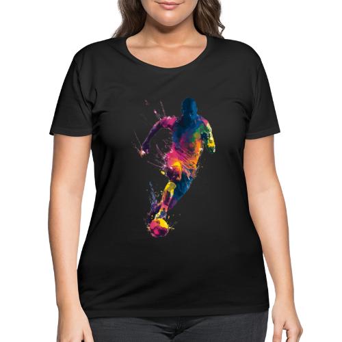Soccer: Kick of Colors - Women's Curvy T-Shirt
