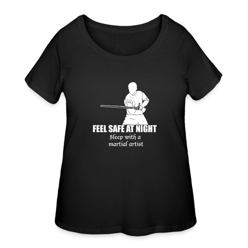 Feel safe male LS - Women's Curvy T-Shirt