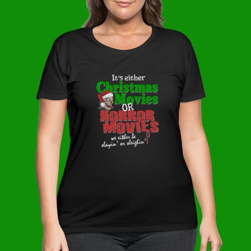 Christmas Sleighin' or Slayin' - Women's Curvy T-Shirt
