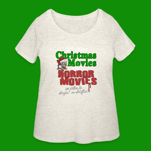 Christmas Sleighin' or Slayin' - Women's Curvy T-Shirt