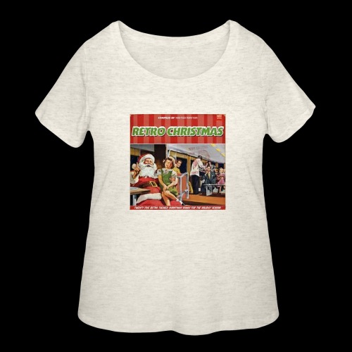 Retro Christmas Album Artwork - Women's Curvy T-Shirt