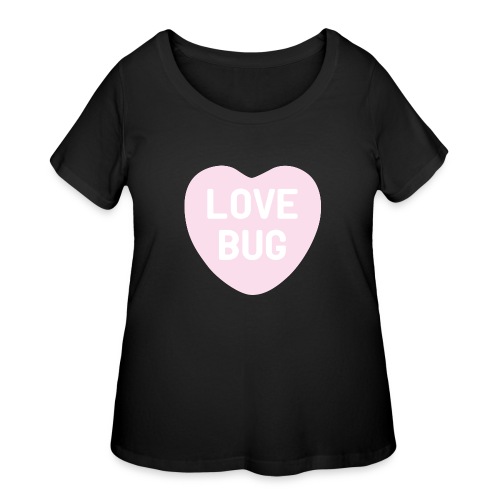 Love Bug Pink Candy Heart - Women's Curvy T-Shirt