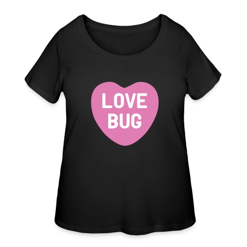 Love Bug Hot Pink Candy Heart - Women's Curvy T-Shirt