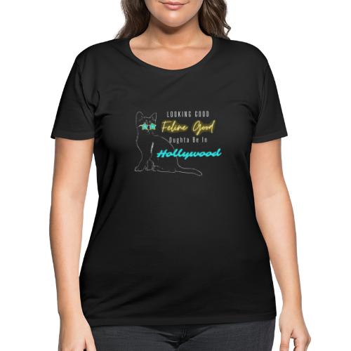 Feline Good Hollywood Star - Women's Curvy T-Shirt