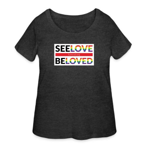 FUMCSD See Love, Be Loved: white design background - Women's Curvy T-Shirt
