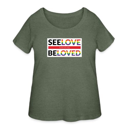 FUMCSD See Love, Be Loved: white design background - Women's Curvy T-Shirt