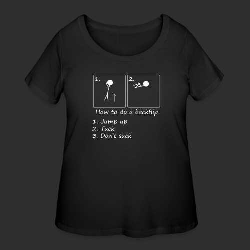 How to backflip (Inverted) - Women's Curvy T-Shirt