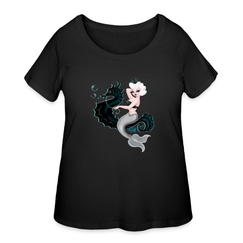 Perlette Vintage Inspired Mermaid - Women's Curvy T-Shirt