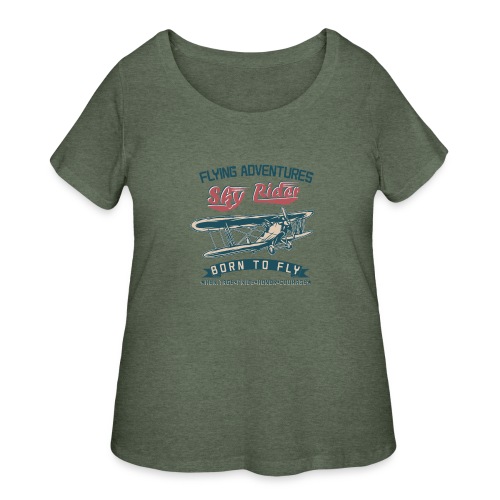 Flying Adventures - Born to Fly - Women's Curvy T-Shirt