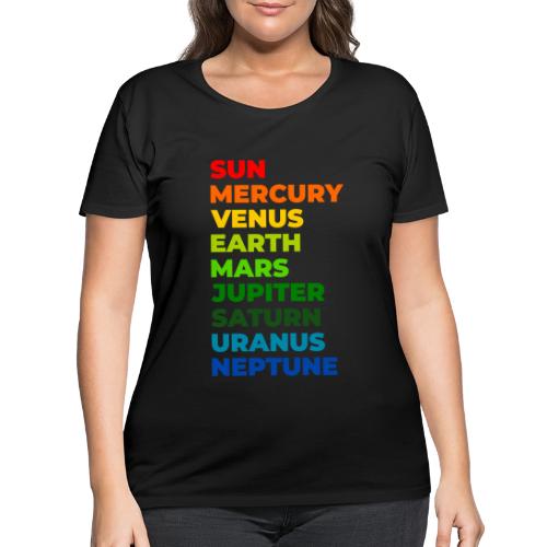 Color the solar system - Women's Curvy T-Shirt