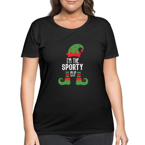 I'm The Sporty Elf Shirt Xmas Matching Christmas - Women's Curvy T-Shirt