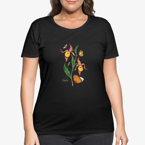 Lady Slipper Orchid - Women's Curvy T-Shirt