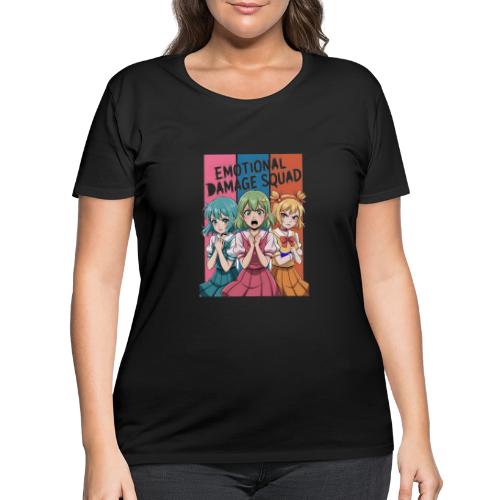 Emotional Damage Squad – Funny Anime Schoolgirl - Women's Curvy T-Shirt